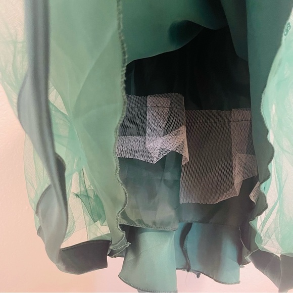 Elegant Green girl kid dress size 7y formal tulle event party emerald green - Picture 5 of 11
